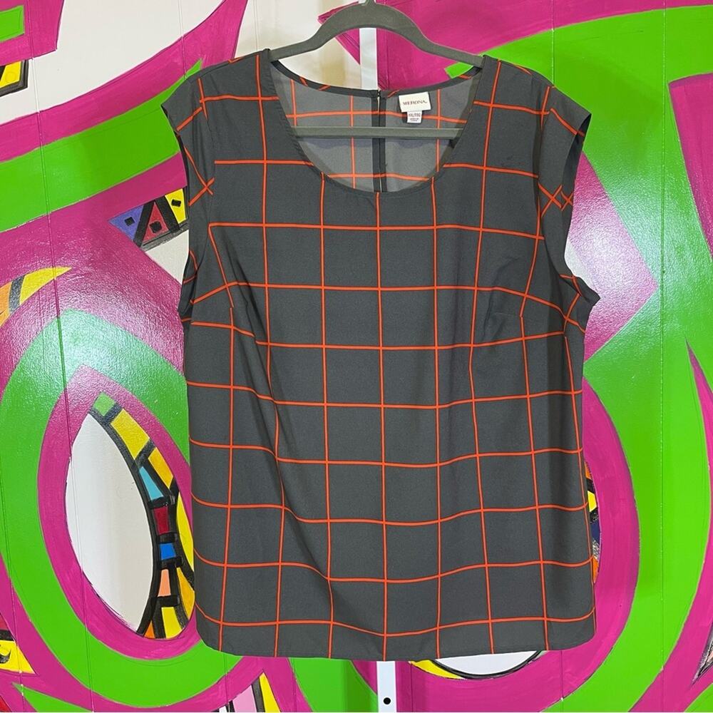 Merona, Plaid Sleeveless Blouse. Size XXL. In excellent condition!